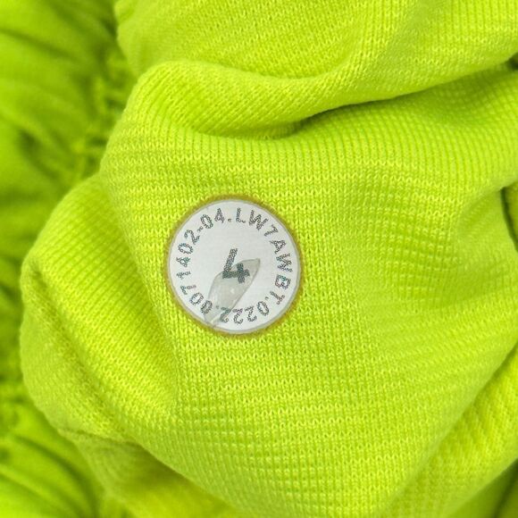 LULULEMON Hotty Hot Short II *Long 4” Size 4 Highlight Yellow/Green B10 - Picture 7 of 7